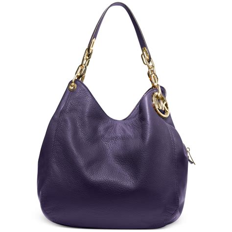 michael kors purple hobo bag|Michael Kors large shoulder bag.